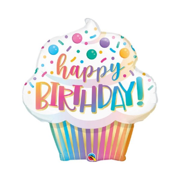 Happy Birthday Cupcake Bunt Folienballon 79cm 31 Inch