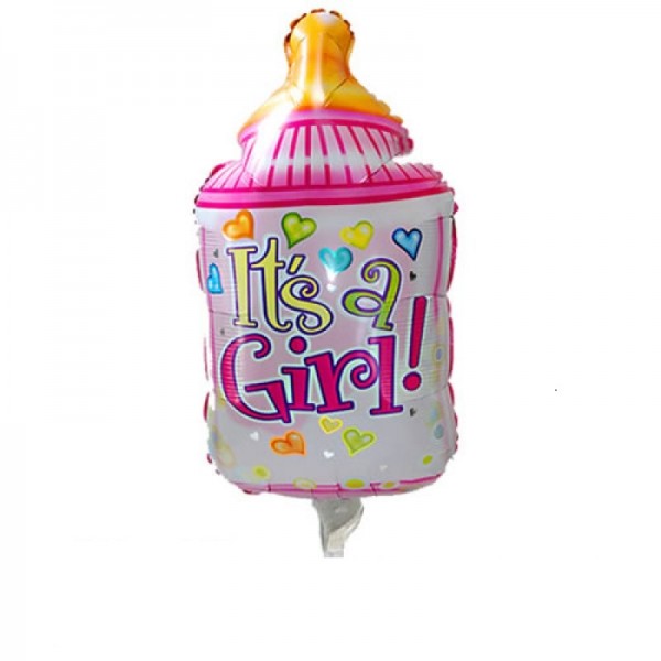 Babyflasche rosa Folienballon 84cm 33"