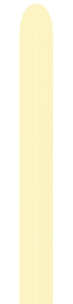 Sempertex 620 Pastel Matte Yellow 260S Nozzle up Modellierballons Gelb