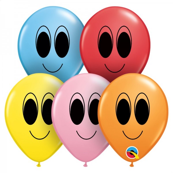 Google Eyes 12,5cm 5" Latex Luftballons Qualatex