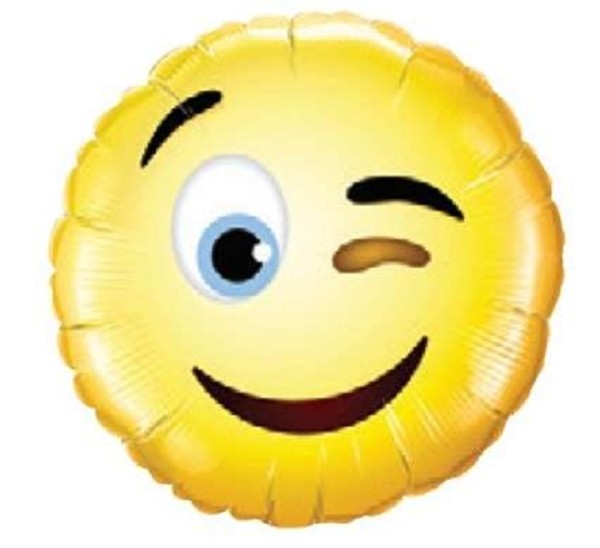 Mini Folienballon Smiley Wink 22,5cm 9"