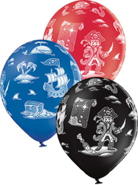 Piraten Pastel Sortiment 30cm 12" Latex Luftballons Belbal