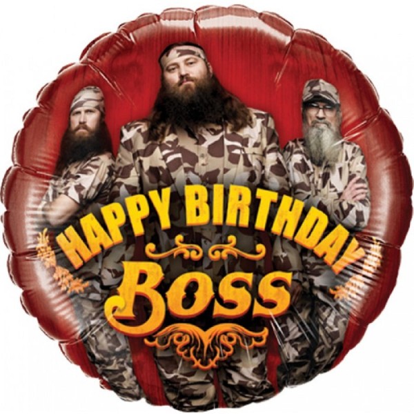 Happy Birthday Boss Duck Dynasty Folienballon 45cm 18''