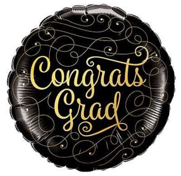 Glückwunsch Absolvent Congrats Grad Gold Folienballon 46cm 18 Inch