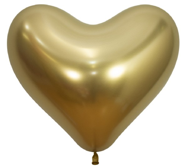 Sempertex Herz 970 Reflex Gold 36cm 14" Latex Luftballons