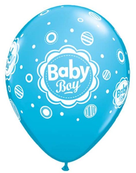 Baby Boy Dots Robins Egg Blue 27,5cm 11 Inch Latex Luftballons Qualatex