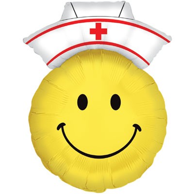 Krankenschwester Smiley Folienballon 71cm 28"