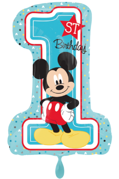 Mickey 1st Birthday Folienballon 48 x 71cm 19 x 28 Inch