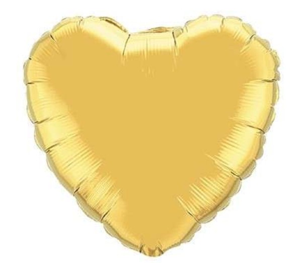Folienballon Herz Metallic Gold (Gold) - 90cm