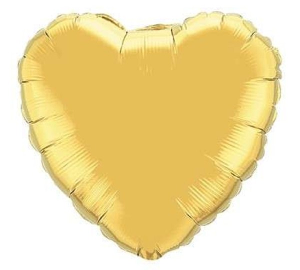 Folienballon Herz Metallic Gold 45cm 18 Inch Qualatex