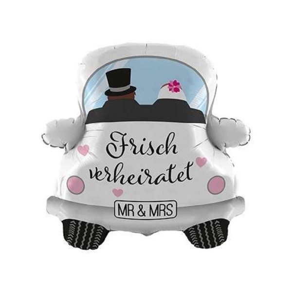 Frisch verheiratet Auto Just married Car Folienballon 79cm 31 Inch