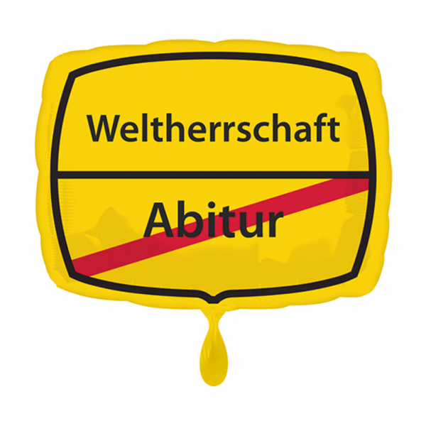 Abitur Weltherrschaft Folienballon - 50cm 19''