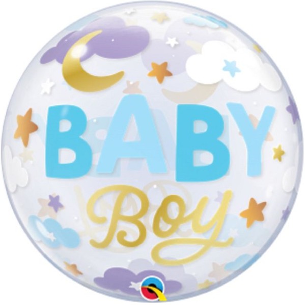 Qualatex Bubble Baby Boy Sweet Dreams 22" 56cm Luftballon
