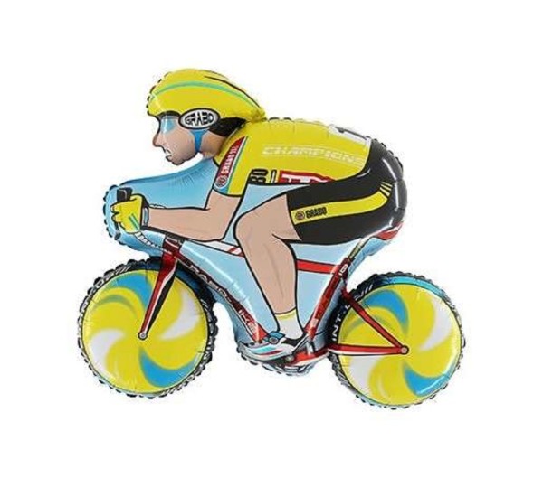 Rennradfahrer gelb Cyclist Yellow 78cm 31 Inch