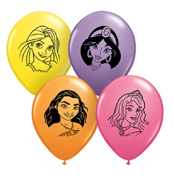 Disney Prinzessin Gesicht 12,5cm 5" Latex Luftballons Qualatex