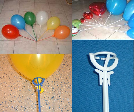 Ballonstäbe 40 cm 10 50 100 Stück Schnellverschlüsse mit Stab Luftballon Zubehör 