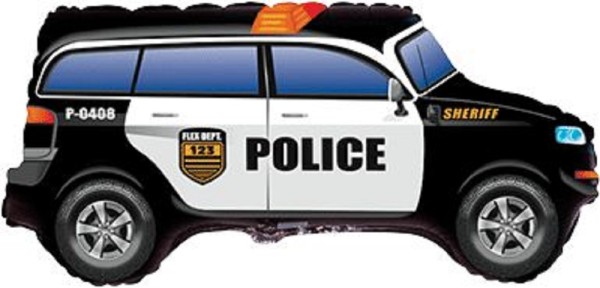 Auto SUV Polizei Police Folienballon 85 x 48cm