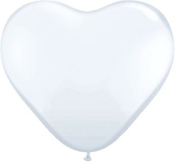 Qualatex Herz Jewel Diamond Clear 27,5cm 11" Latex Luftballons