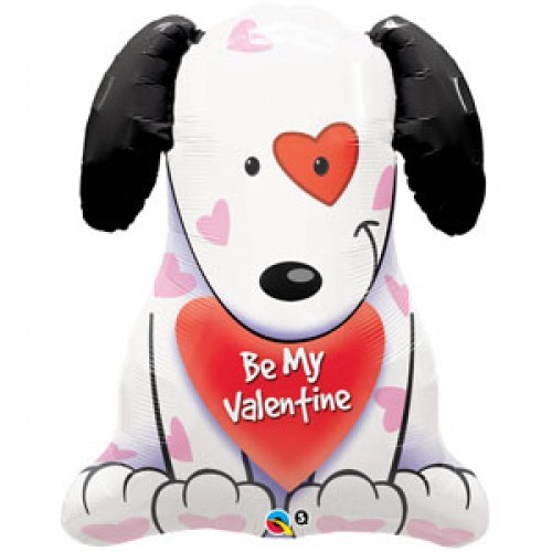 Hund Love 'Be my valentine' Folienballon - 79cm 31"