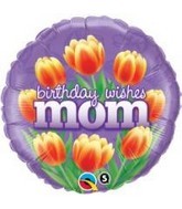 Geburtstagswünsche für Mama mit Tulpen Folienballon - 45cm