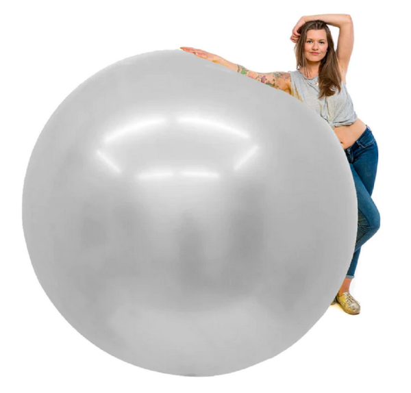 Tilco Silber 183cm 72 Inch Latex Riesenluftballons