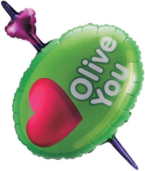 Folienballon Olive You - 91 cm