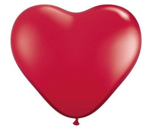 Qualatex Herz Jewel Ruby Red (Rot) 27,5cm 11" Latex Luftballons