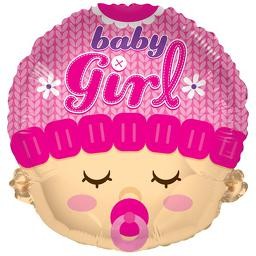 Baby Girl / Mädchen Mütze Folienballon - 45cm
