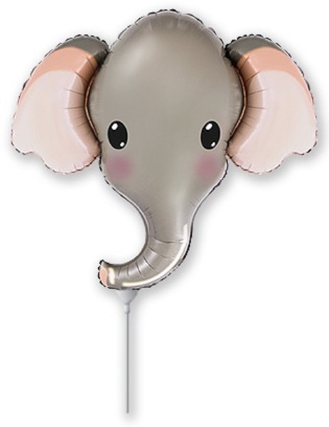 Mini Folienballon Elefantenkopf 30cm 12''