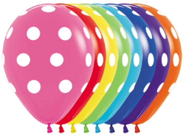 Polka Dots Fashion Assortment 30cm 12 Inch Latex Luftballons Sempertex