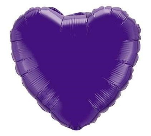 Folienballon Herz Quartz Purple 45cm 18 Inch Qualatex