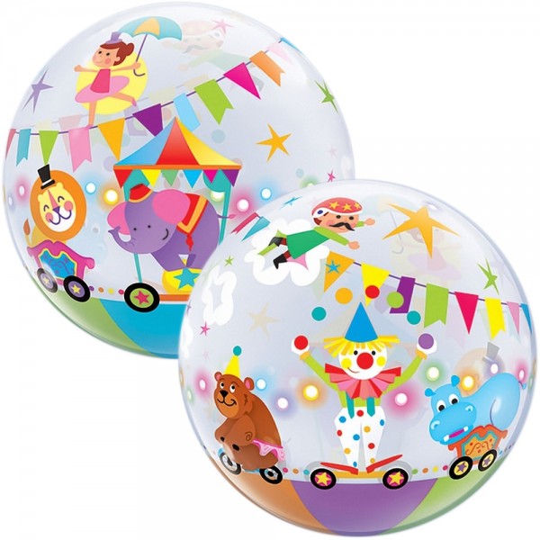 Qualatex Bubble Circus Panda Zirkus mit Elefant 22" 56cm Luftballon