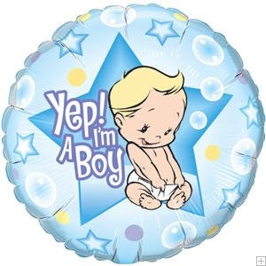 Baby Boy - Yep! I' m a boy Folienballon - 46m 18"