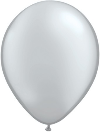 Qualatex Metallic Silver (Silber) 12,5cm 5" Latex Luftballons