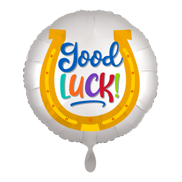 Good Luck! Horseshoe Viel Glück! Hufeisen Folienballon 45 cm