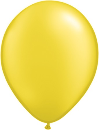 Qualatex Pearl Citrine Yellow Zitrusgelb 27,5cm 11" Latex Luftballons