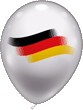 Deutschland Flagge 27,5cm 11" Latex Luftballons Karaloon