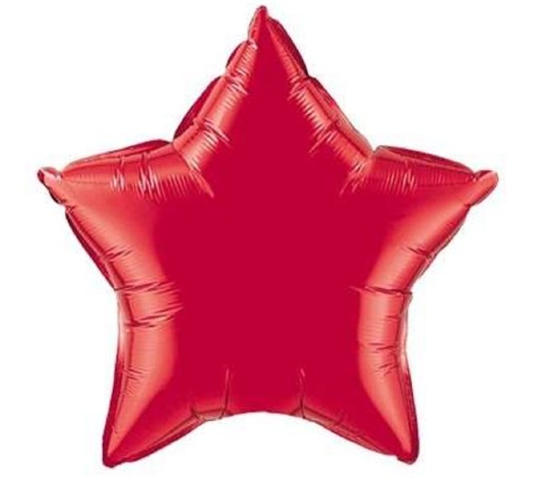 Stern Ruby Red Folienballon - 50cm - Qualatex