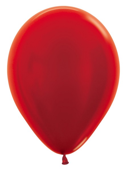 Sempertex 515 Metallic Red 30cm 12 Inch Latex Luftballons Rot