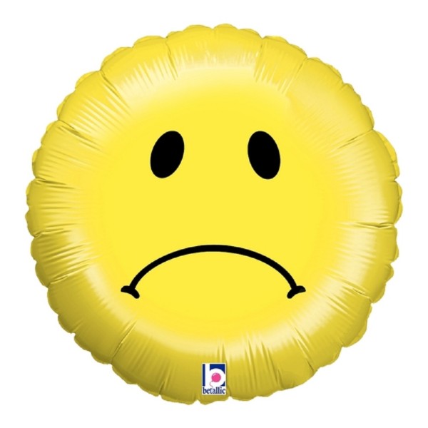 Trauriger Smiley Folienballon 45cm 18 Inch
