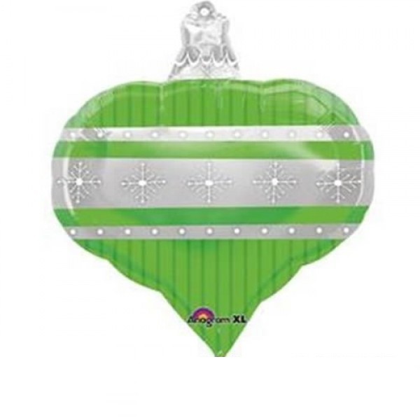 Grüne Weihnachtskugel Folienballon - 45cm 18"