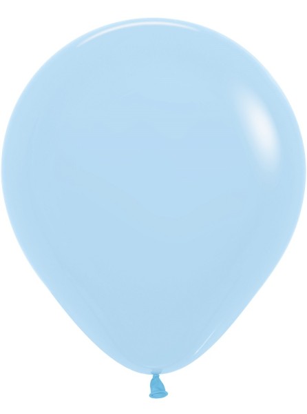 Sempertex 640 Pastel Matte Blue Blau 45cm 18" Latex Luftballons