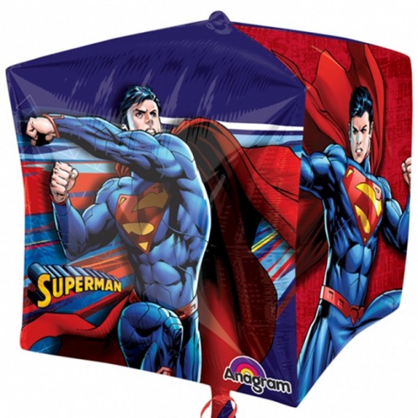 Superman Cubez Würfel Folienballon - 38 x 38cm